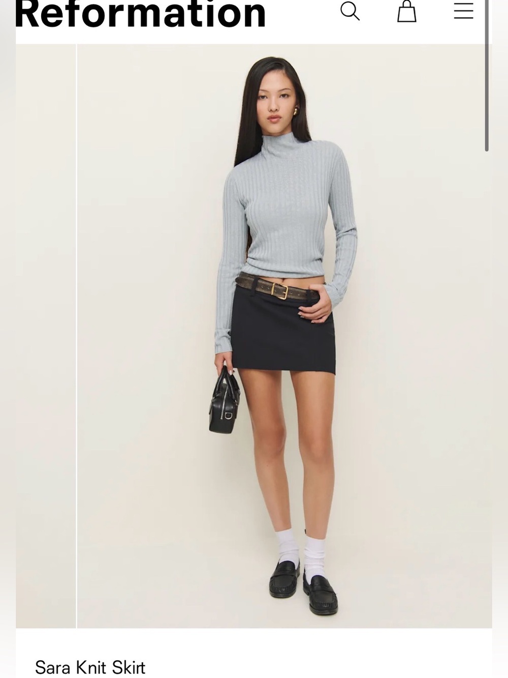 Reformation Sara Knit Skirt